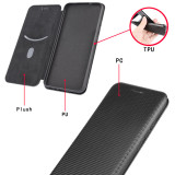 Carbon Fibre Flip Cover Leather Wallet Book Case For Xiaomi Redmi Note 12 11 11T 11S 10 Pro K60 Pro Case Magnetic Coque