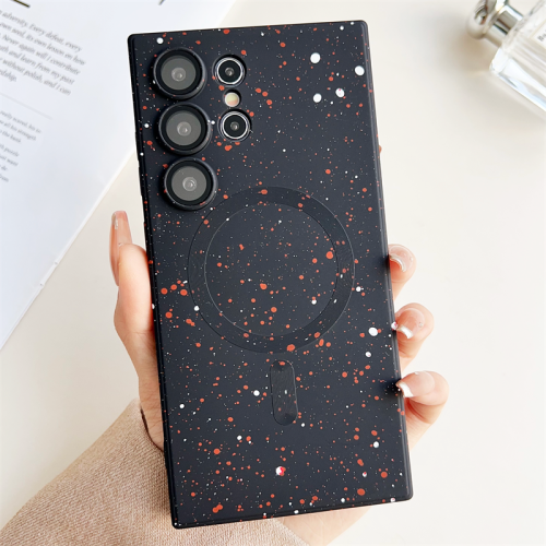 Speckle Ink Starry Sky Soft Silicone Magnetic For Magsafe Case For Samsung Galaxy S24 S23 S22 S21 Plus Ultra FE Note 20 10 Cover