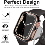 Cover For Apple watch Case 45mm 41mm 44mm 40mm 42mm 38mm Screen Protector PC Bumper Tempered Glass iWatch series 8 7 SE 6 5 4 9