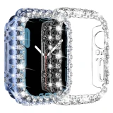 Bling Crystal Bumper Cover for Apple Watch Case 41mm 45mm Diamond PC Protective Hard PC Frame for IWatch Series 9 8 7 41mm 45 mm