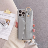 Crossbody Wrist Strap Wallet Leather Cover For iPhone 15 14 13 12 11 Pro Max Phone Case With Card Slot Holder Ring Lanyard