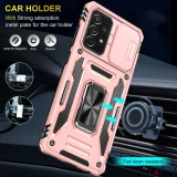 For Samsung Galaxy A55 A35 A32 Case Magnetic Holder Armor Cover Galaxy A12 A13 A22 A23 A71 A52 A72 A82 Slide Camera Lens Cover