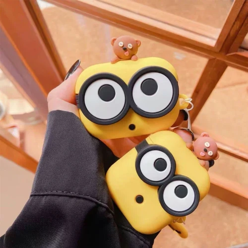 Cute Earphone Case for Apple AirPods 1 2 3 Pro Case for AirPods Pro 2nd Cover Cartoon Big Eyes Earphone Protective Accessories