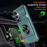 ShockProof Armor Phone case For Samsung Galaxy S24 Ultra A35 A25 A15 A14 5G 4G  Magnetic Metal KickStand Bracket Card Slot Case
