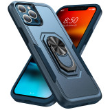 For iPhone 11 12 13 14 15Pro MAX XSMAX XS XR X MINI SE 8 7 Plus Heavy Duty Armor Shockproof Magnetic Metal Ring Stand Back Cover