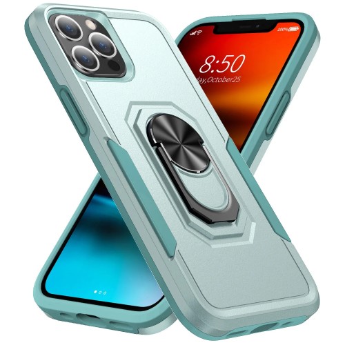 For iPhone 11 12 13 14 15Pro MAX XSMAX XS XR X MINI SE 8 7 Plus Heavy Duty Armor Shockproof Magnetic Metal Ring Stand Back Cover