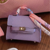Luxury Handbag Bag Leather Earphone Cases For AirPods 1 2 3 Pro 2 Wireless Bluetooth Headset Bag Protective Cover With Lanyard