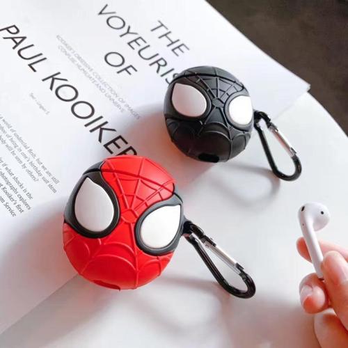 Marvel Spiderman Earphone Case For Apple Airpods 1 2 Pro Silicone Wireless Bluetooth Headphone Cover With Hook For Airpods 1/2