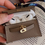 Luxury Handbag Bag Leather Earphone Cases For AirPods 1 2 3 Pro 2 Wireless Bluetooth Headset Bag Protective Cover With Lanyard