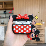 Disney Cute 3D Cartoon Mickey Minnie AirPods Pro Protective Case Apple 1/2/3 Generation Wireless Bluetooth Headphone Case Soft