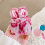Cute Cartoon Bunny Ear Fluffy Earphone Case for Apple Airpods 3 2 Pro Soft Warm Rabbit Fur Shockproof Protective Cover
