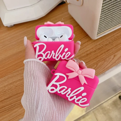 Barbie For Airpods Pro 2 Case 2022,Pink Silicone Earphone Case For Airpods 3 Case/Airpods 1/2 Case/Airpods Pro Case For Girls