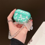 Crystal Butterfly Pendant Bead Bracelet Earphone Case for Apple airpods 1/2 /3 For Airpods Pro 2nd Earphone Case With Keychain