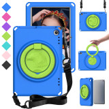 For iPad Pro12.9 2018 Case With Strap Kids Safe EVA Shockproof Tablet Cover Hand Held For iPad 8 Air 2 Mini 6 2022 10th A2696