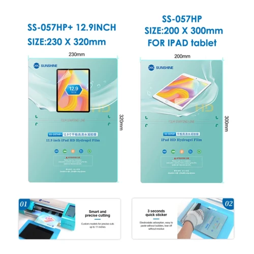SUNSHINE SS-057HP/057HP+ HD Hydrogel Film for Tablet  Tables Hydrogel Film Screen Protector For IPAD Tablet Sheets For SS-890C