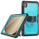 360 Rotating Case For Samsung Galaxy Tab A9 8.7 inch 2023 SM-X110 SM-X115 Heavy Duty Kickstand Cover With Hand Strap Shockproof
