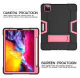 Rugged Case For iPad Pro 12.9 2018 2020 2021 2022 3-Layer Protection Built-in Kickstand Cover  Shockproof With Pen Holder Capa