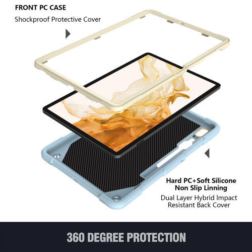 Case For Samsung Galaxy Tab S9 SM-X710 S9 Plus SM-X810 F7 FE SM-T730 S8 Plus SM-X800 S7Plus SM-T970 Shoulder Strap Silicon Cover