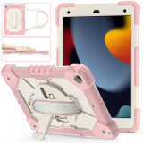 360 Rotating Stand Case For iPad 10.2 7-8-9th 9.7 2017 2018 Pro 9.7 Air 2 3-Layer Protection Cover With Hand Shoulder Strap Capa