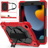 360 Rotating Stand Case For iPad 10.2 7-8-9th 9.7 2017 2018 Pro 9.7 Air 2 3-Layer Protection Cover With Hand Shoulder Strap Capa