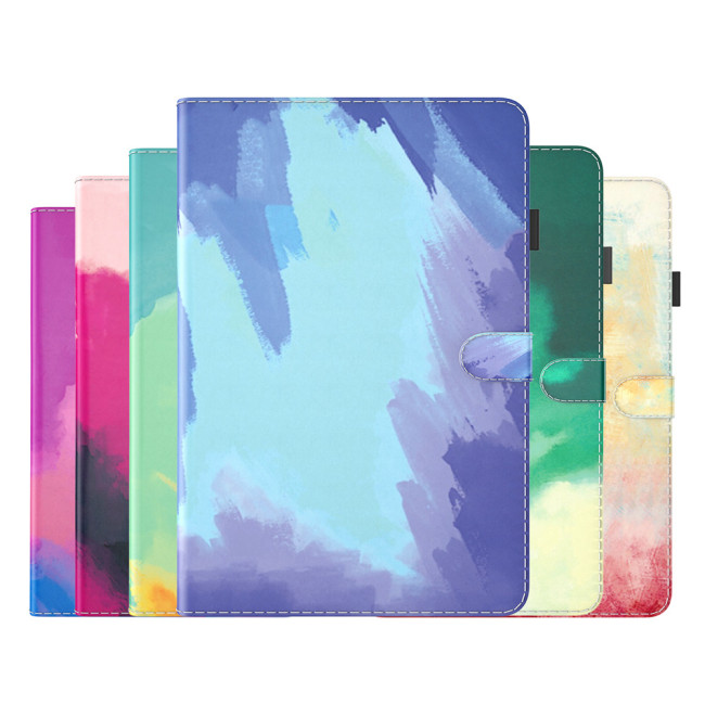 Case For iPad 10th Air 4 5 For iPad 9.7 5th 6th 10.2 8th 9th Pro 11 12.9 10.5 Mini 1 2 3 4 5 6 Watercolor Leather Tablet Cover