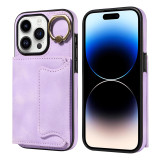 Skin feel Leather Wallet Case For iPhone 15 14 13 12 11 Pro Max SE X XR XS Max 8 7 Plus Ring bracket Pocket Bag Wallet Cover