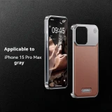 Luxury Leather Fragrance Phone Case For Iphone 13 14 15 Pro Max Magnetic Aluminum Metal Phone Cover For IPHON 13 14 15 Promax