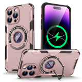 Military Alloy Bracket Holder Magnetic For Magsafe Case For iPhone 15 14 13 12 11 Pro Plus Max Wireless Charge Solid Aomor Cover