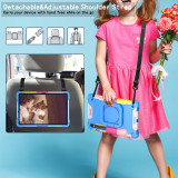 Handle Grip Case for Samsung Galaxy Tab S9 FE SM-X710 X716B X510 X516B Rotating Cover Shoulder Strap Pen Holder Capa Kids Funda