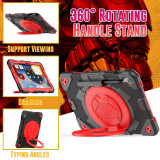 Kids Armor Case For Samsung Galaxy Tab S9 FE 2023 SM-X710 X716B X510 X516B 360 Rotating Cover With Strap Handle Grip Pen Slot