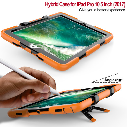 Kickstand Case For iPad Air 3 Pro 10.5 Air 2 1 Pro 9.7 2017 2018 3-Layer Full Body Funda Cover Shockproof With Screen Protector