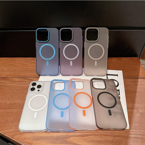 Fashionable Anti-collision Phone Case For IPhone 12 13 14 15 Pro Max Plus Anti-slip Magnetic Phone Cover For IPhone 14 15 Promax