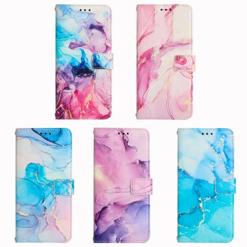 Luxury Marble Flip Leather Case for IPhone 15 Pro Max 14 Plus 13 12 11 8 7 Se 2022 Wallet Kickstand Cards Solt Book Cover Fundas