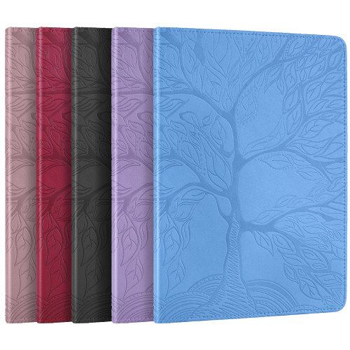 Emboss Life Tree Leather 360 Rotate Cover for IPad 10th 10.9 2022 Pro 11 Air4 Air3 10.5 10.2 5 6 7 8 9.7 Kickstand Wake Case