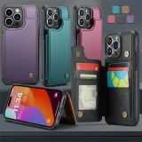 Luxury Magnetic Flip Leather Bag Phone Case For iPhone  17 Air 16 15 Pro Max 14 Plus 13 12 11 XR X XS 8 7 SE 6S Wallet Card Slot Back Cover