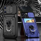 Card slot Camera protect case For iphone 17 Air 16 15 Plus 14 13 12 11 Pro Max X XS XR 7 8 6 6S Plus SE Armor Hybrid Ring Cover