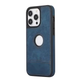 Slim PU Leather Stitching Phone Case for iPhone  17 Air 16 15 14 13 12 11 Pro Max X XS XR 7 8 Plus SE 2020 2022 Logo Hole Soft Back Cover