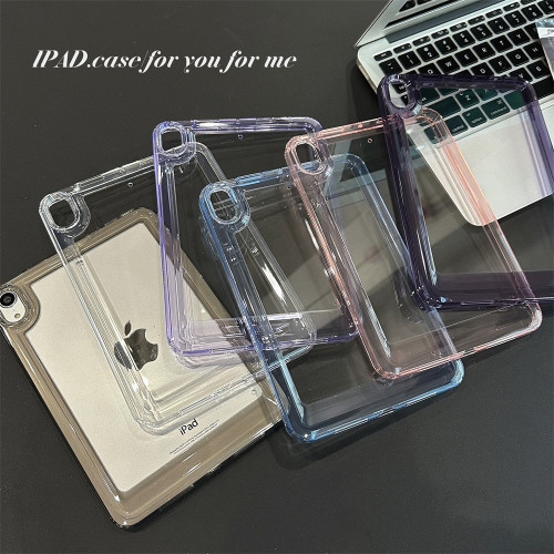 Transparent Tablet Case For Ipad Pro 11 Shockproof Candy Color Hard For Ipad 10th 2022 9th 8th 7th 10.2 Mini 6 Air 5 4 10.9 Inch