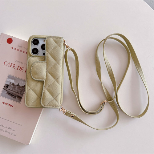 Crossbody PU Leather Phone Case for IPhone 15 14 Plus 13 Mini 12 11 Pro Max Wallet with Card Holder Protective Cover