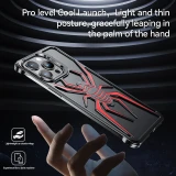 Metal Heat Dissipation Hollow Spider Rimless Phone Case For IPhone 14 13 15 Pro Max Holder Aluminum Alloy Shell Shockproof Cover