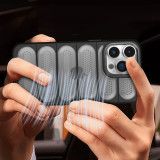 Armor mesh heat dissipation matte phone case for iPhone 17 Air  16 15 14 13 12 11 Pro Max Plus Titanium Gray metal lens frame hard cover