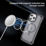 Translucent Hybrid Armor Shockproof Case For iPhone 17 air 16  11 12 13 14 15 Pro Max Magsafe Magnetic TPU Bumper Hard Plastic Phone Cover