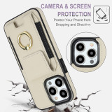 Shockproof Leather Ring Kickstand Phone Cover, Stretchy Elastic Card Holder, Wallet Case fo 17 Airr iPhone 16 15 Pro Max 14 13 12 11 XR X