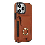 Shockproof Leather Ring Kickstand Phone Cover, Stretchy Elastic Card Holder, Wallet Case fo 17 Airr iPhone 16 15 Pro Max 14 13 12 11 XR X