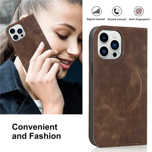 Magnetic Leather Wallet Phone Case for iPhone 15 14 Plus 13 Pro Max 12 Mini With Wireless Charging Kickstand Card Cover Etui Bag