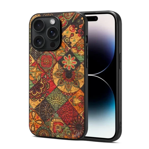 EUCAGR Luxury Flower Figure Retro Leather Case For iPhone 11 12 13 14 15 Pro Max Plus XS Max XR 7 8 SE Shockproof Back Cover