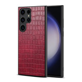 EUCAGR Crocodile Pattern Leather Phone Case For Samsung Galaxy S24 S23 S21 FE Ultra Plus A05S Shockproof Soft TPU Back Cover