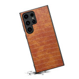 EUCAGR Crocodile Pattern Leather Phone Case For Samsung Galaxy S24 S23 S21 FE Ultra Plus A05S Shockproof Soft TPU Back Cover