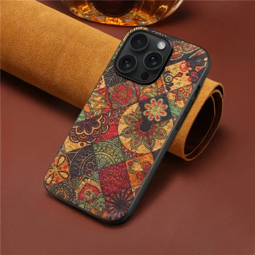 EUCAGR Luxury Flower Figure Retro Leather Case For iPhone 11 12 13 14 15 Pro Max Plus XS Max XR 7 8 SE Shockproof Back Cover