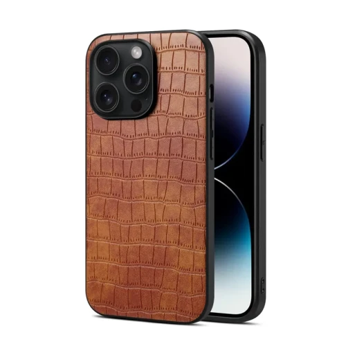 EUCAGR Crocodile Pattern Leather Phone Case For iPhone 11 12 13 14 15 Pro Max Plus Soft TPU Back Cover For iPhone XS XR 7 8 SE